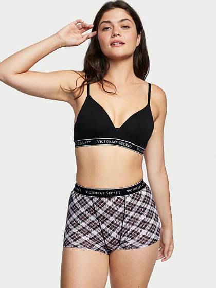 Logo Cotton High-Waist Boyshort Panty