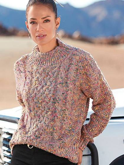Cable Knit Multicolor Sweater