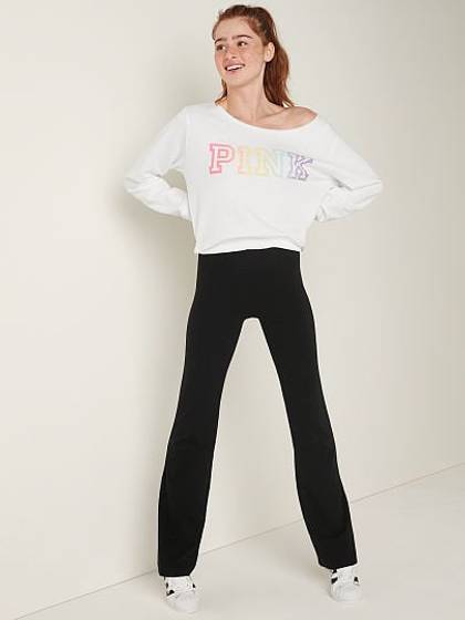 Cotton Mid-Rise Yoga Pants