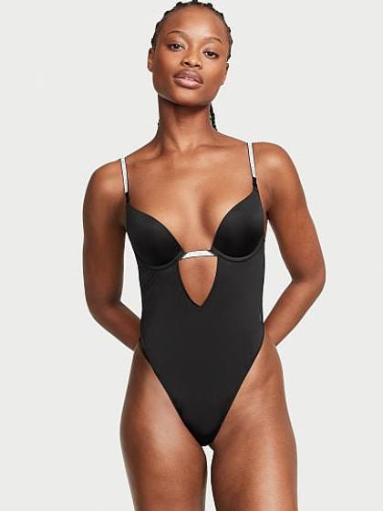 Open Plunge Convertible Shine Bodysuit