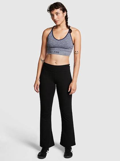 All-Day Cotton Foldover Flare Leggings
