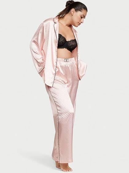 Dew Drop Satin Long Pajama Set