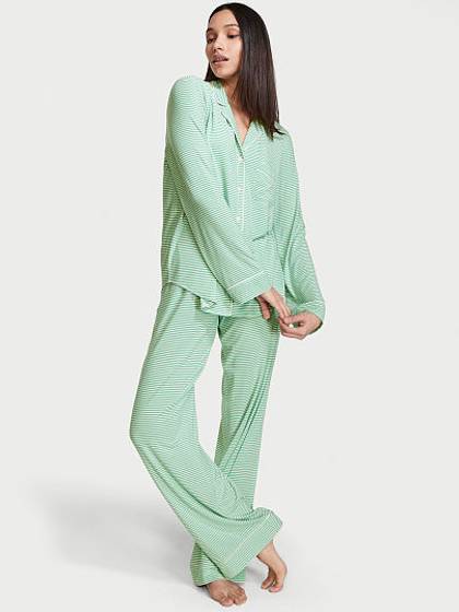 Modal Striped Long PJ Set