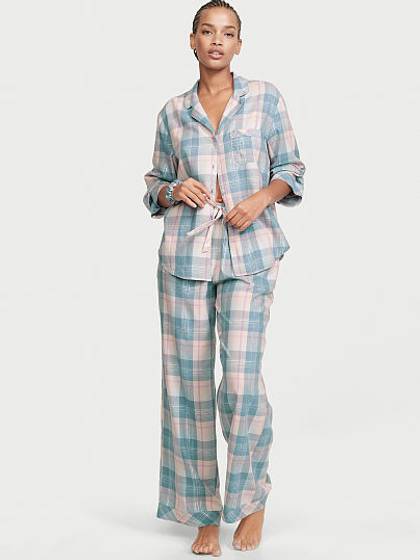 Flannel Long Pajama Set