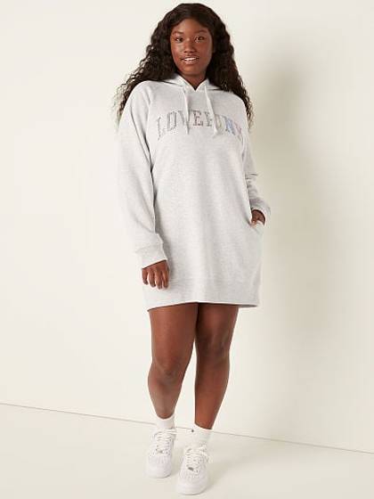 Fleece Hoodie Sweatshirt Dress