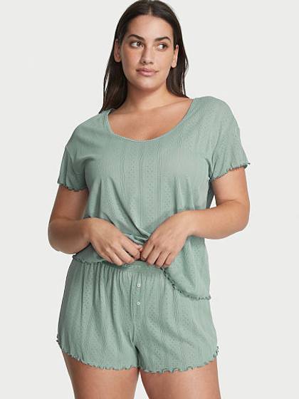 Pointelle Short Pajama Set