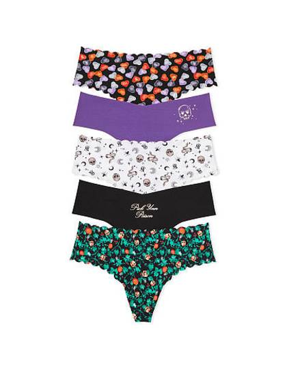 5-Pack Halloween No-Show Thong Panties