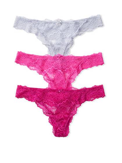 3-Pack Lace Thong Panties
