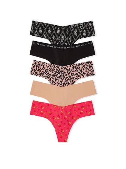 5-Pack No-Show Thong Panties