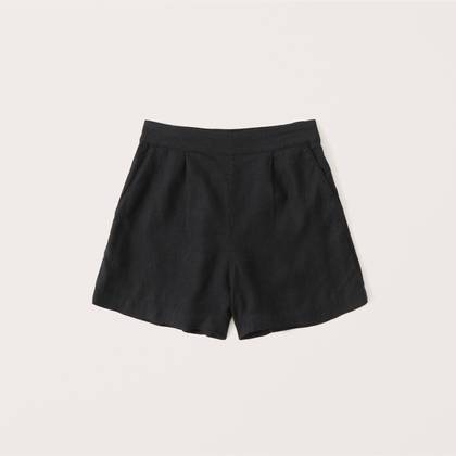 Linen-Blend Pull-On Shorts