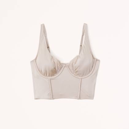 Lace and Satin Balconette Corset