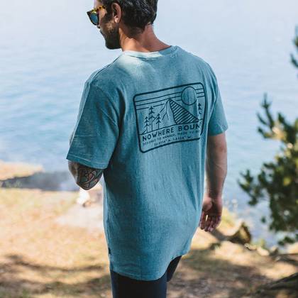 Nowhere Bound Recycled Cotton T-Shirt - Ocean Green Marl