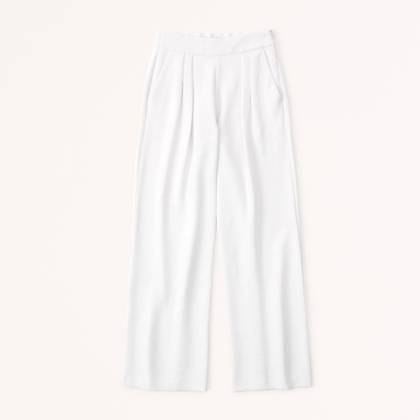 Premium Crepe Tailored Ultra Wide-Leg Pant