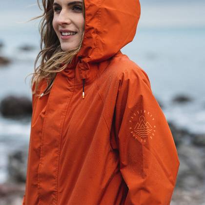 Pacific Recycled Waterproof Jacket - Rust
