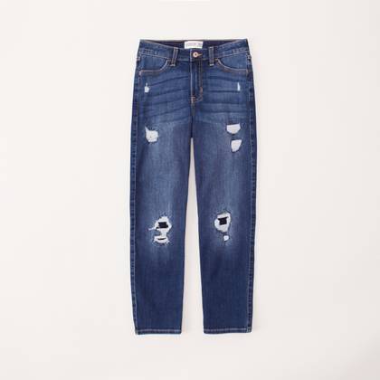 high rise mini mom jeans