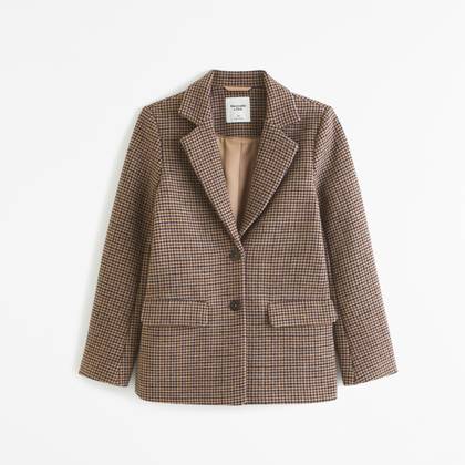 Heavyweight Wool-Blend Blazer Coat