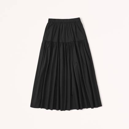 Poplin Midi Skirt