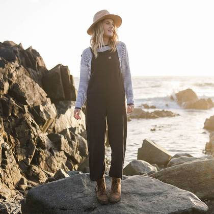 Lazy Day Dungarees - Charcoal (Woven)