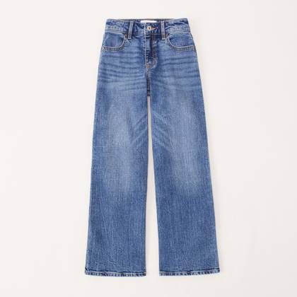 high rise wide leg jeans