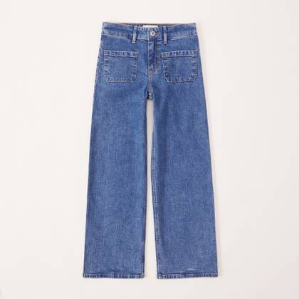 high rise wide leg jeans