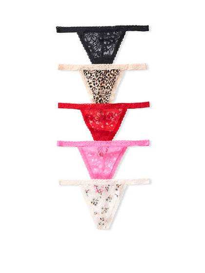 5-Pack Lace V-String Panty