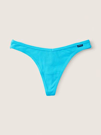 Cotton High-Leg Thong Panty
