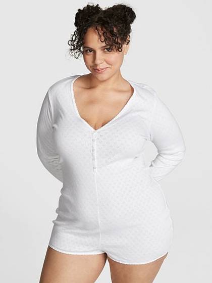 Cotton Heart Pointelle Romper