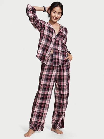 Flannel Long Pajama Set