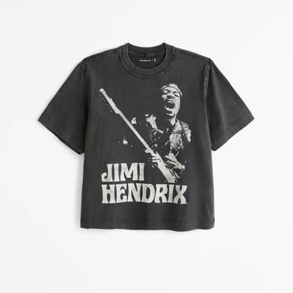 Vol. 28 Cropped Jimi Hendrix Graphic Tee