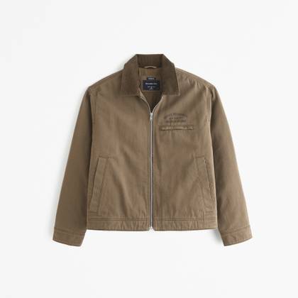 Cropped Zip Workwear Jacket