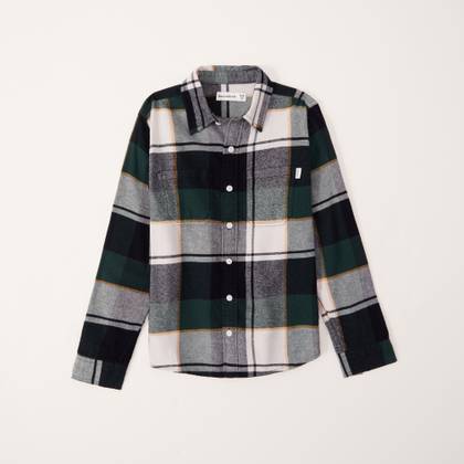 flannel button-up shirt