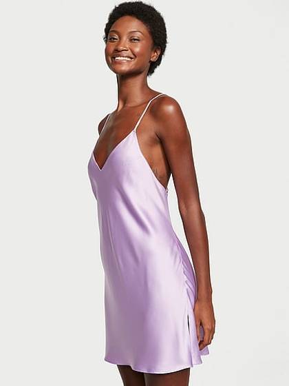 Satin Open-Back Slip
