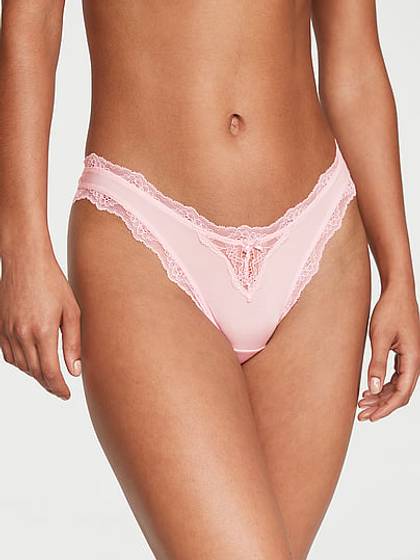 Lace-Trim Brazilian Panty