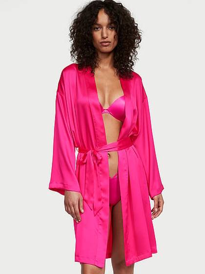 Signature Satin Midi Robe
