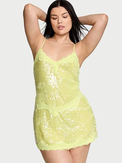 Sequin Mini Slip Dress