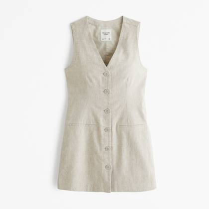 The A&F Mara Linen-Blend Vest Mini Dress