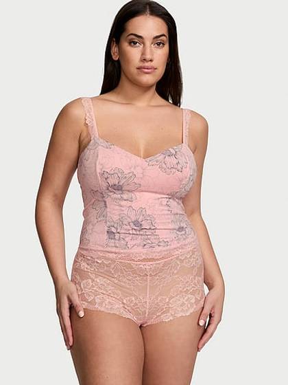 Modal & Lace Cropped Cami Set