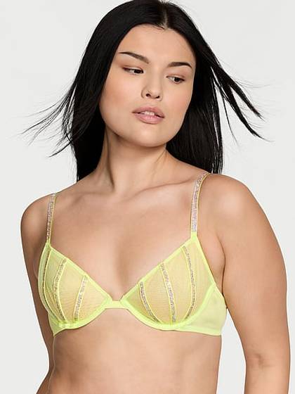 Sheer Shine Unlined Low-Cut Demi Bra