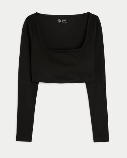 Gilly Hicks Active Ultra-Crop Long-Sleeve Top