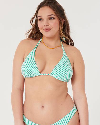 Scrunch-Ribbed Multi-Way Triangle Bikini Top