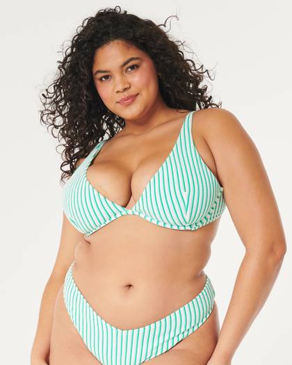 Scrunch-Ribbed High Apex Underwire Bikini Top