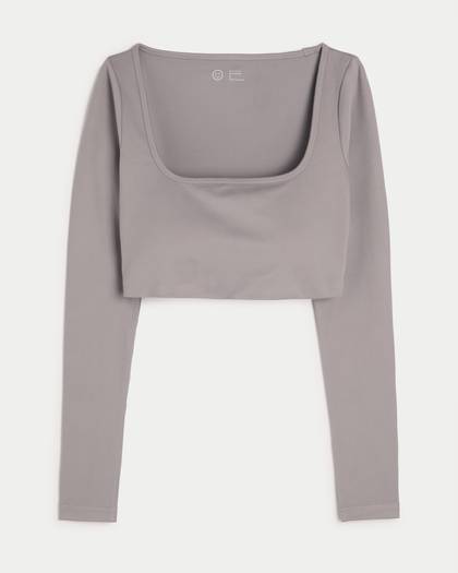 Gilly Hicks Active Ultra-Crop Long-Sleeve Top