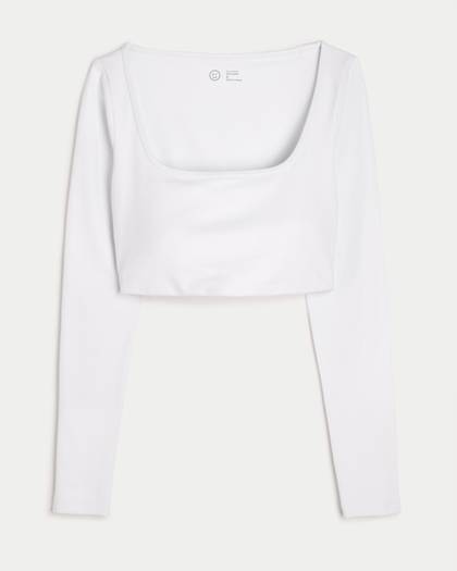 Gilly Hicks Active Ultra-Crop Long-Sleeve Top