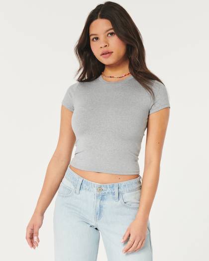 Soft Stretch Seamless Fabric Crew Baby Tee