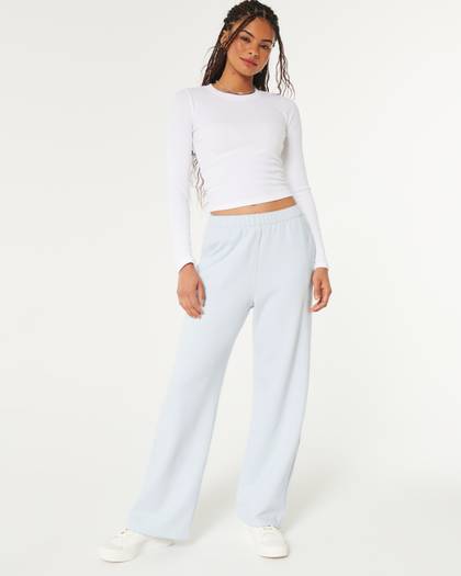 Hollister Feel Good Fleece Wide Leg Pants