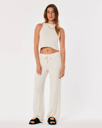 Gilly Hicks Cozy Waffle Wide Leg Pants