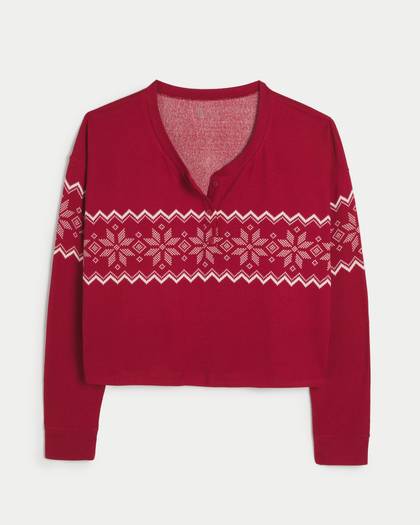 Gilly Hicks Cozy Pajama Henley