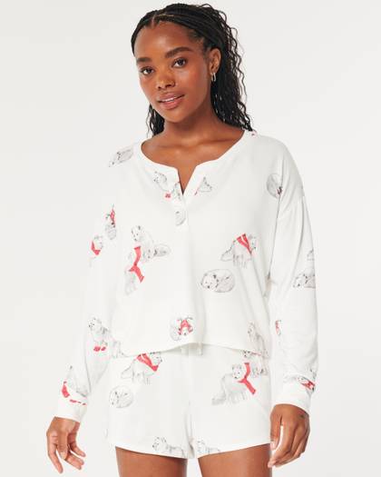 Gilly Hicks Cozy Pajama Henley