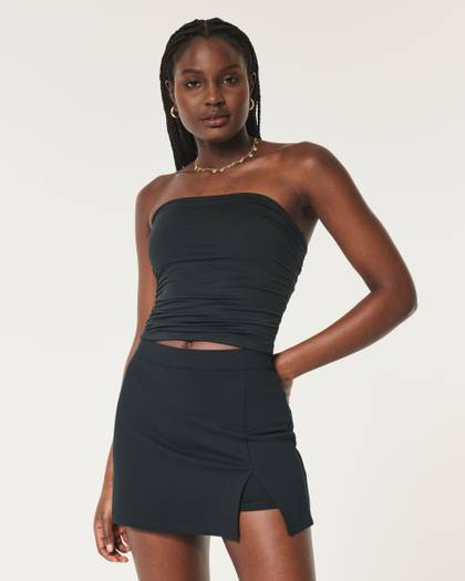Ruched Seamless Fabric Tube Top