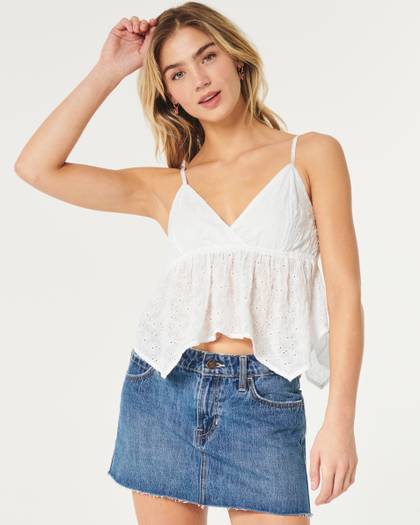 Handkerchief Hem Babydoll Top